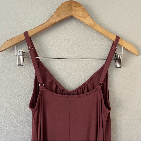 Agnes & Dora Gathered V-Neck Jumpsuit Stretch Jersey Knit Wide Leg Size XXS - Picture 4 of 7